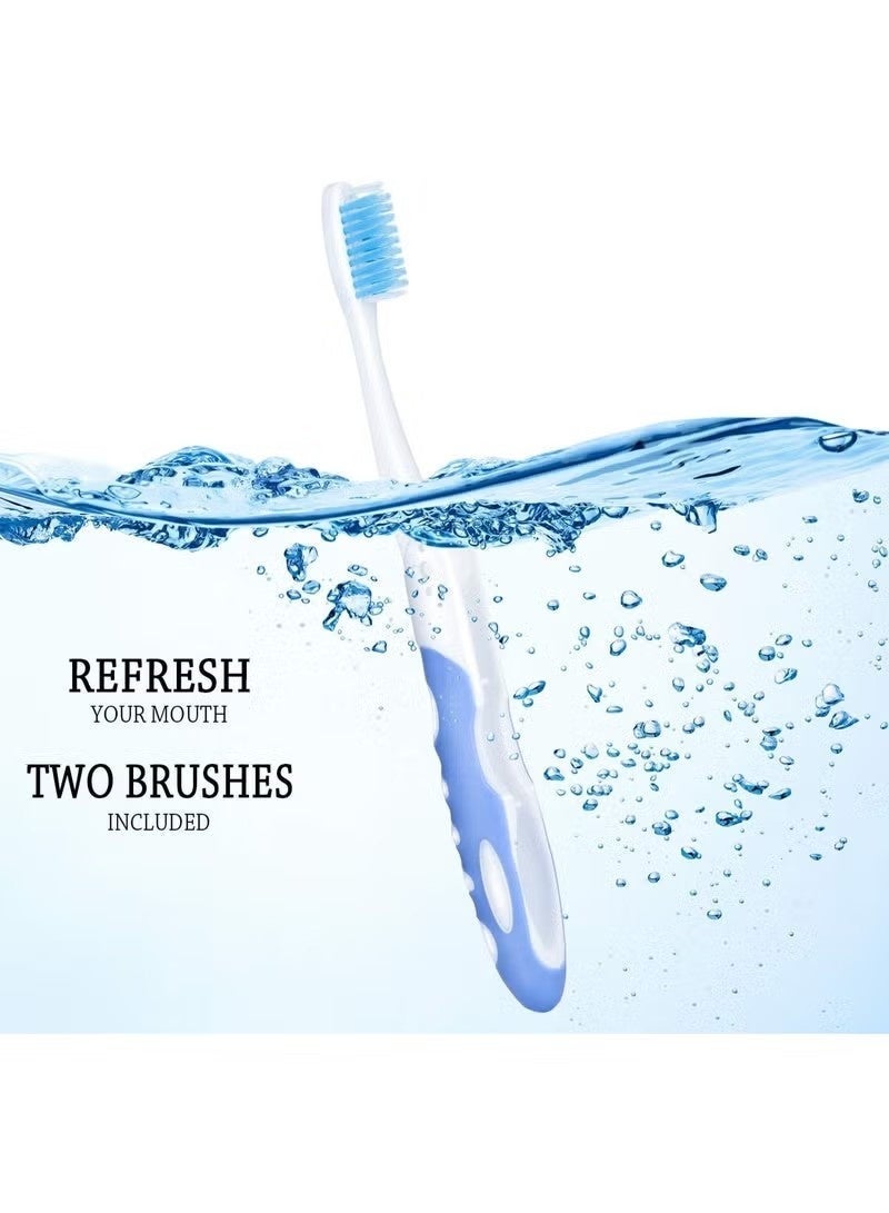 4 Pack Foldable Travel Toothbrushes, Portable Toothbrush Kit, Collapsible Toothbrush with Charcoal Bristles, Soft Toothbrush for Camping Hiking Travel, Compact Oral Care Essentials for Men Women Kids - Image 4